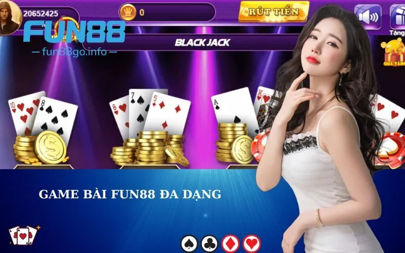 Game bài fun88 đa dạng